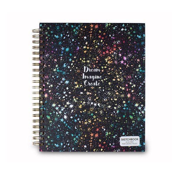 Černý zápisník Tri-Coastal Design Dreams, 96 stránek