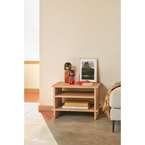 Noční stolek v dekoru dubu v přírodní barvě Inari – Teulat-image-1