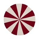 Červený/bílý dětský koberec s příměsí bavlny ø100 cm Wirla – Kave Home