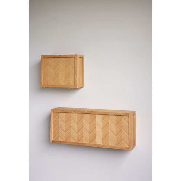 Výklopný závěsný botník z dubového dřeva Herringbone – Hübsch-image-2