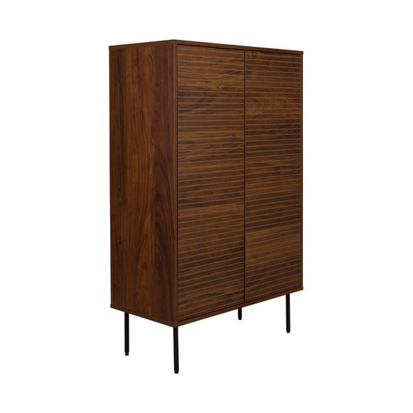 Hnědá skříňka v dekoru ořechu 80x130x40 cm Stripes – White Label-image-2