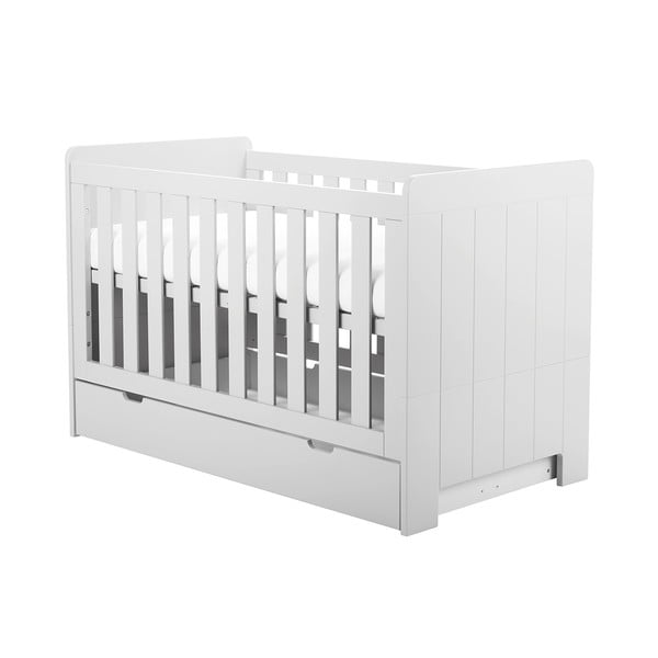 Bílá variabilní dětská postýlka Pinio Calmo, 140 x 70 cm-image-1