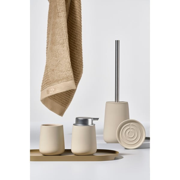 Béžový porcelánový kelímek na zubní kartáčky Nova - Zone-image-2