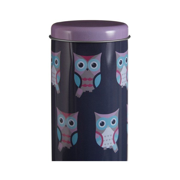 Kulatá cínová dóza Premier Housewares Happy Owls, Ø 8 x 18 cm-image-3