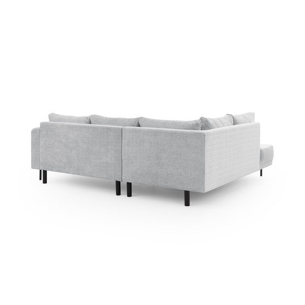 Světle šedá žinylková rohová pohovka (levý roh/do L) Mauris  – Ropez-image-3