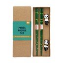 Zelené dřevěné hůlky v sadě 2 ks pro 2 osoby Panda – Rex London