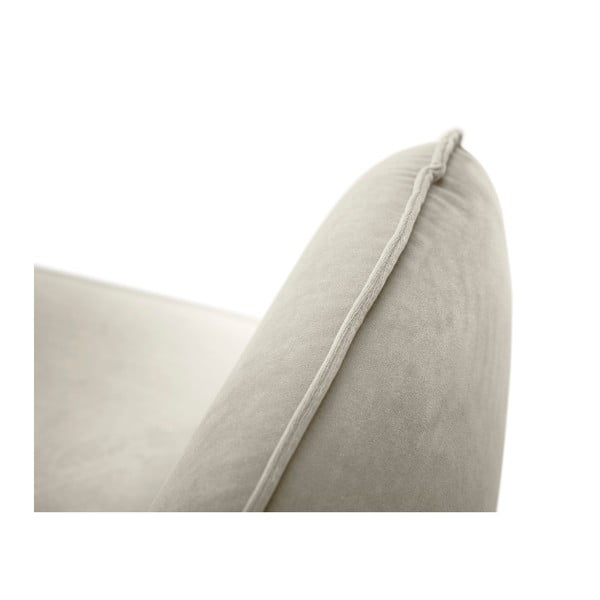 Béžové sametové křeslo Cosmopolitan Design Vienna-image-2