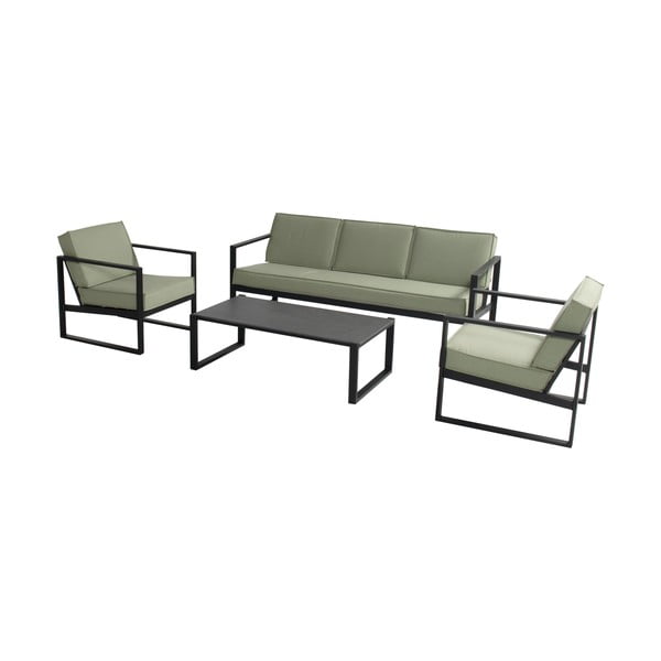 Zelený hliníkový zahradní lounge set pro 5 Jordan – Hartman
