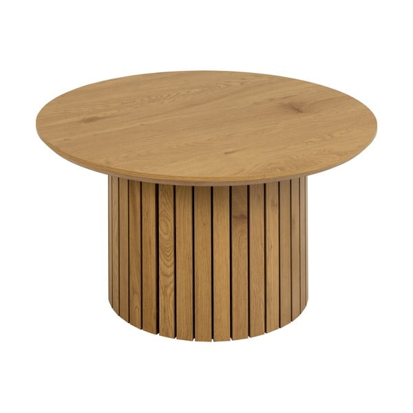 Kulatý konferenční stolek s deskou v dubovém dekoru ø 80 cm Yale - Actona-image-2