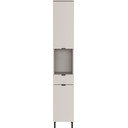 Krémová vysoká/úzká koupelnová skříňka 30x190 cm Arcena – Germania