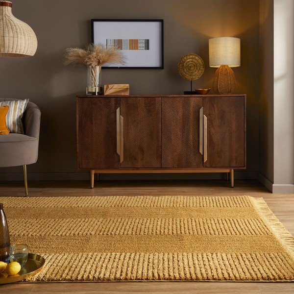 Žlutý koberec Flair Rugs Kara, 120 x 170 cm-image-4