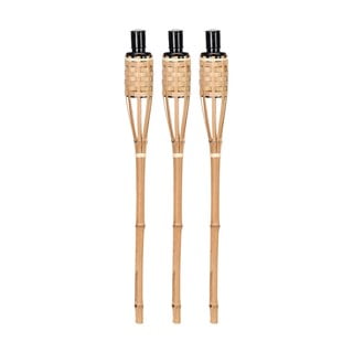 Sada 3 bambusových pochodní Esschert Design, výška 62,6 cm