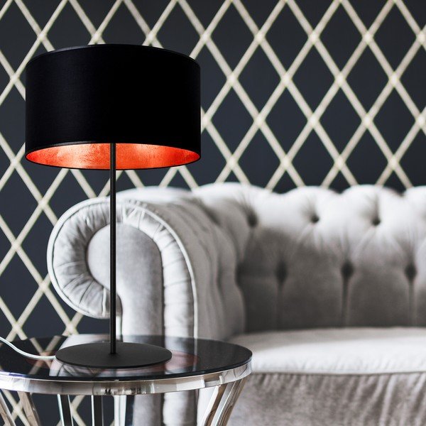 Černo-měděná stolní lampa Sotto Luce MIKA M 1T-image-1