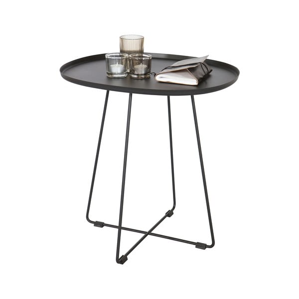 Černý odkládací stolek WOOOD Otis Luna-image-2