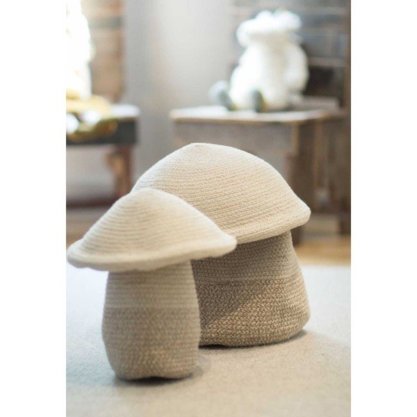 Béžový látkový dětský koš na hračky ø 33x38 cm Mama Mushroom – Lorena Canals-image-4
