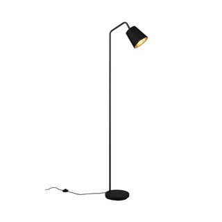 Černá stojací lampa s textilním stínidlem (výška 148 cm) Buddy – Trio