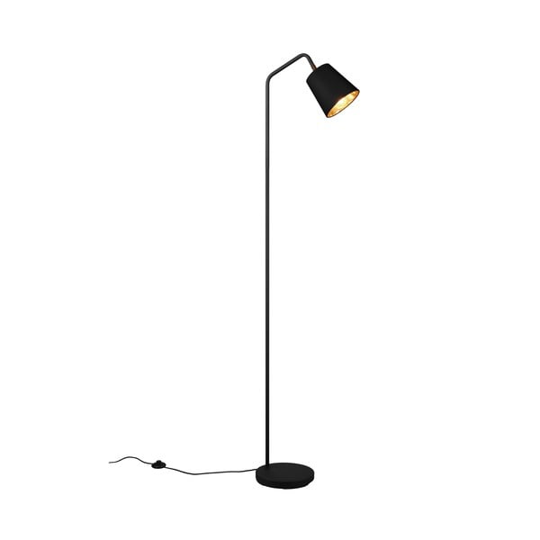 Černá stojací lampa s textilním stínidlem (výška 148 cm) Buddy – Reality-image-1