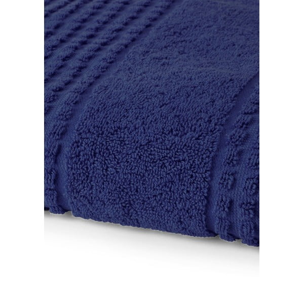 Tmavě modrá froté osuška z Bio bavlny 70x140 cm Check – JUNA-image-2