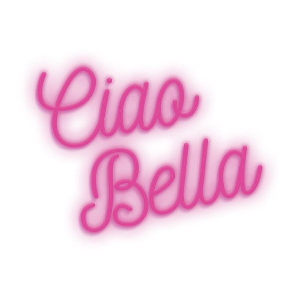 Růžová nástěnná svíticí dekorace Candy Shock Ciao Bella, 40 x 28,5 cm-image-2