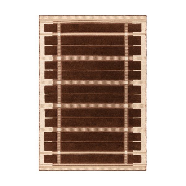 Hnědý/béžový ručně tkaný vlněný koberec 120x170 cm – Asiatic Carpets