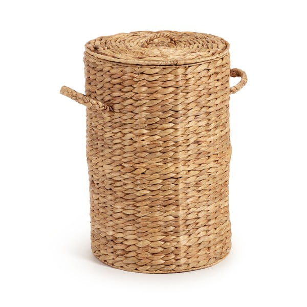 Koš na prádlo z vodního hyacintu v přírodní barvě Yessira – Kave Home