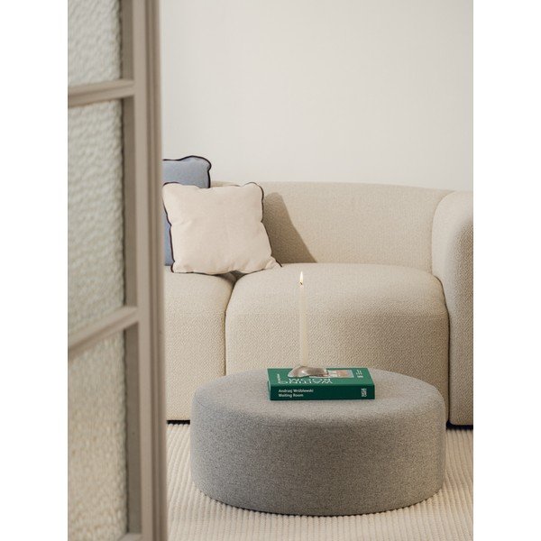 Šedý vlněný taburet Folk – noo.ma-image-1