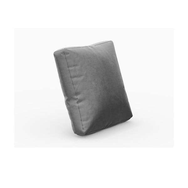 Šedý sametový polštář k modulární pohovce Rome Velvet - Cosmopolitan Design-image-1