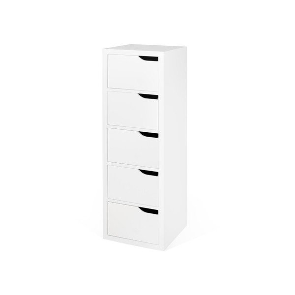Bílá komoda se 5 zásuvkami TemaHome Basic-image-4
