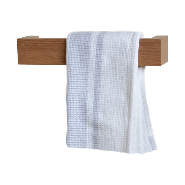 Držák na ručníky 28 cm, světlý dub