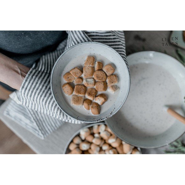 Lněná utěrka 45x65 cm Thin Black Stripes – Linen Tales-image-3