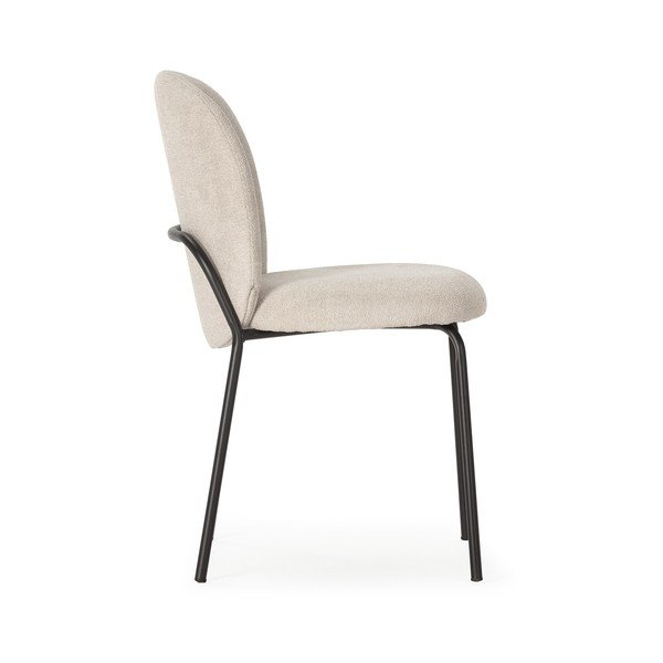 Černo-krémové jídelní židle v sadě 4 ks Daia – Marckeric-image-2