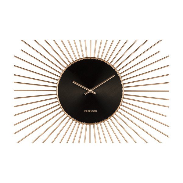 Nástěnné hodiny v černo-zlaté barvě Karlsson Peony, ø 95 cm-image-2