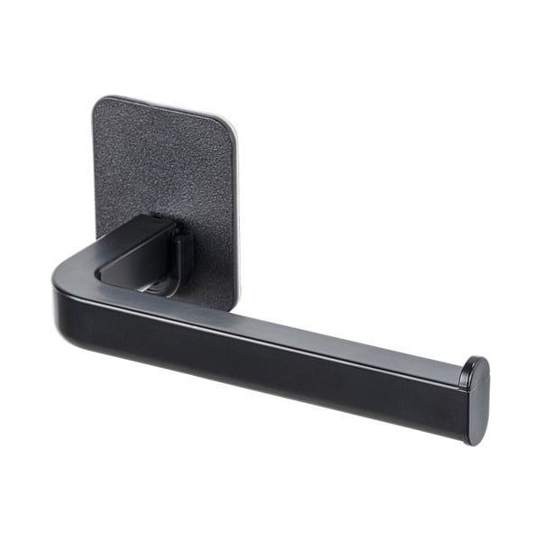 Černý plastový držák na toaletní papír bez vrtání Parma – Allstar-image-4