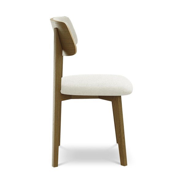 Krémová jídelní židle z masivního dřeva Niu – Makamii-image-2