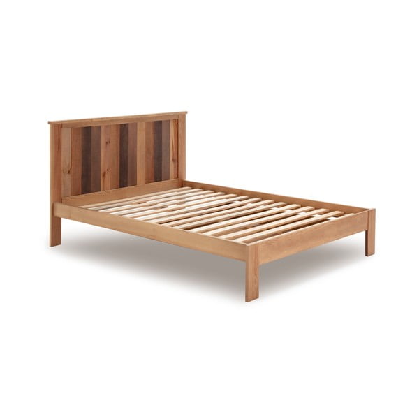 Dvoulůžková postel s roštem v přírodní barvě 140x190 cm Maude – Marckeric-image-2