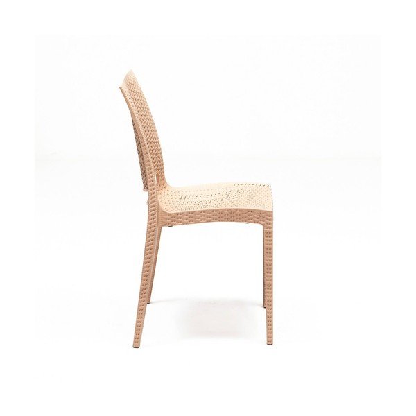 Béžový zahradní jídelní set z umělého ratanu pro 4 Rattan – Floriane Garden-image-3