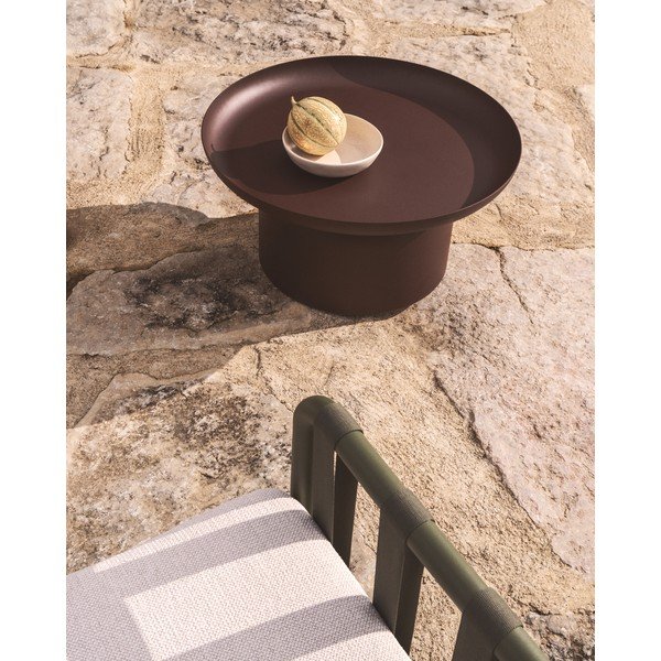 Kovový kulatý zahradní konferenční stolek ø 70 cm Arcola – Kave Home-image-2
