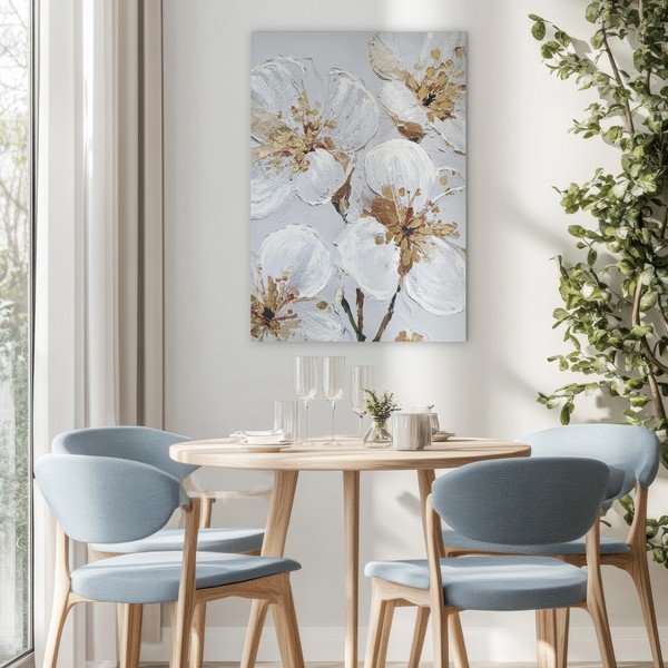 Obraz s ručně malovanými prvky na plátně 70x100 cm Petal Glow – Styler-image-1