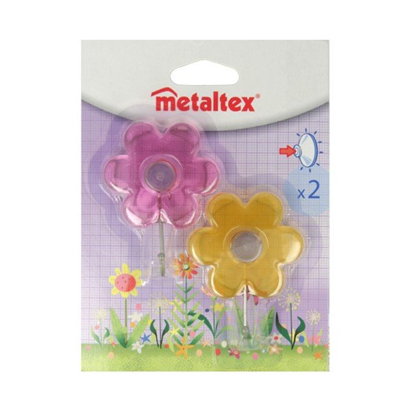 Sada 2 háčků s přísavkou Metaltex Fiore-image-1