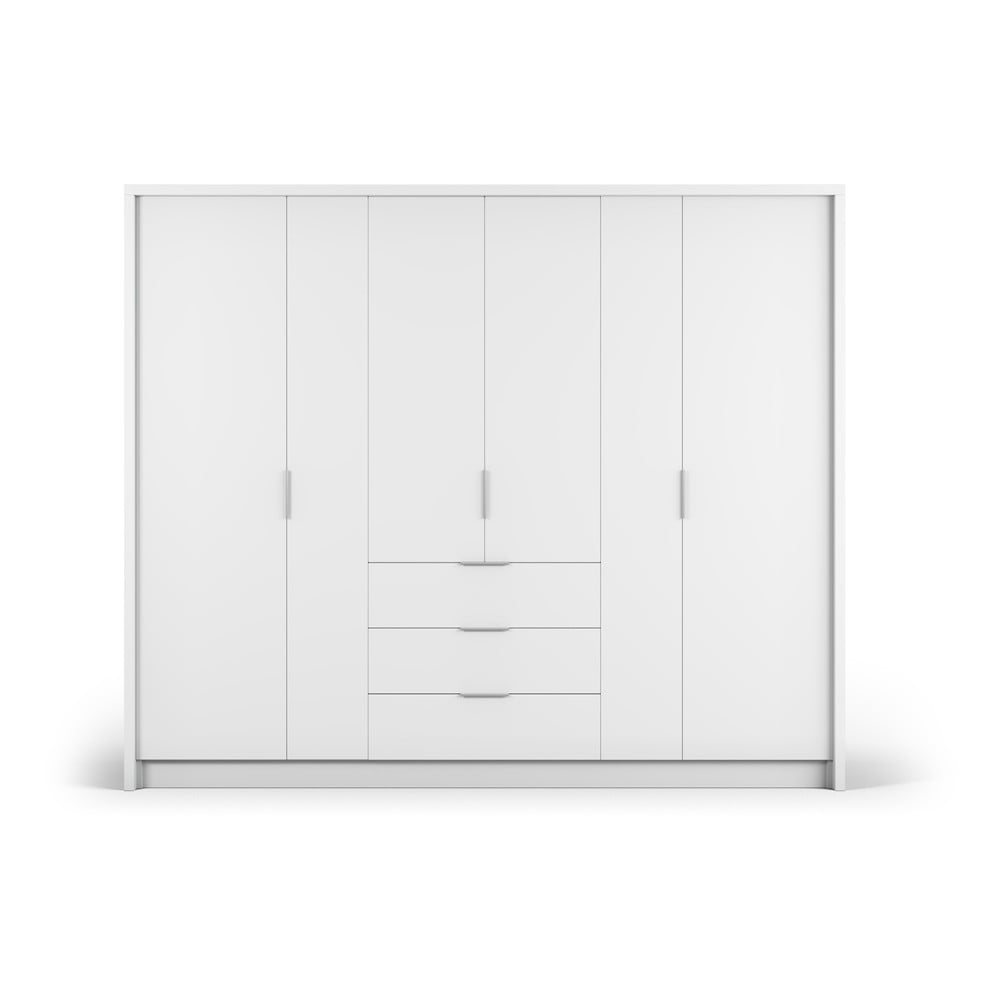 Bílá šatní skříň 255x217 cm Wells - Cosmopolitan Design