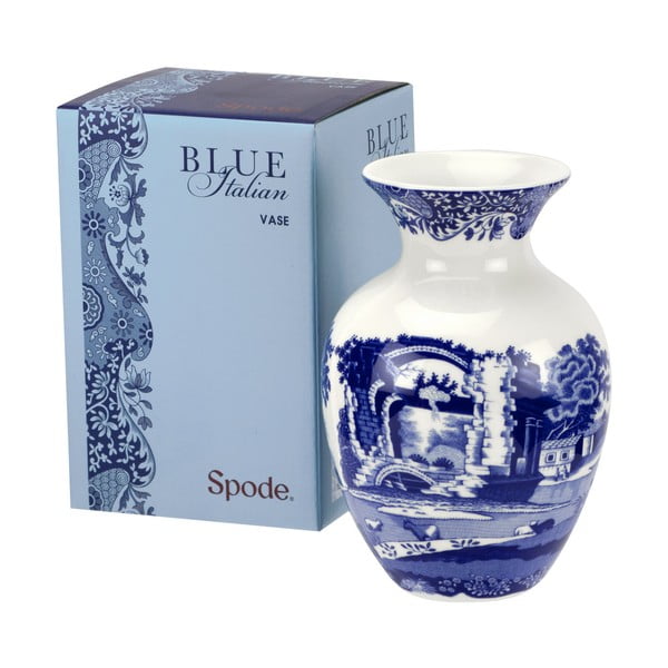Bílomodrá porcelánová váza Spode Blue Italian Romanza