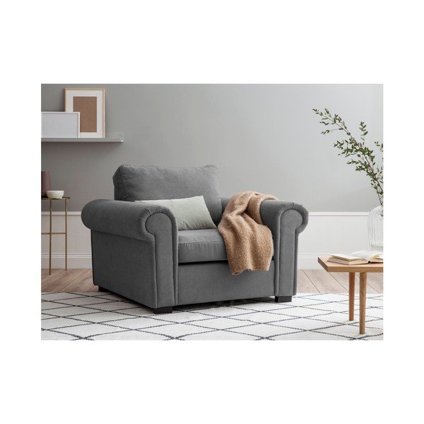 Světle šedé křeslo Windsor & Co Sofas Hermes-image-2