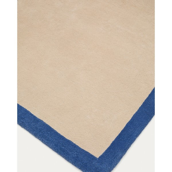 Modro-béžový bavlněný koberec 90x150 cm Nalim – Kave Home-image-4