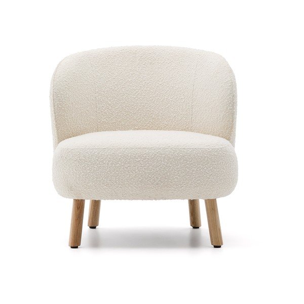 Krémové křeslo z textilie bouclé Ulit – Kave Home-image-2