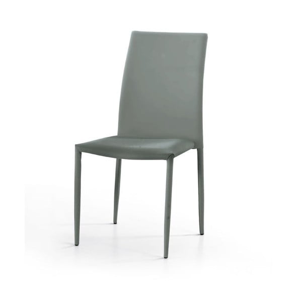 Sada 2 šedých jídelních židlí s potahem z eko kůže Evergreen House Faux