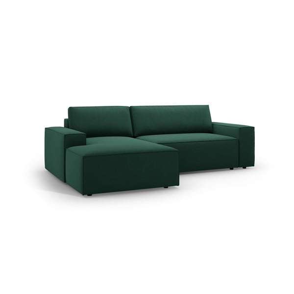 Zelená rozkládací rohová pohovka (levý roh) Jodie – Micadoni Home-image-2