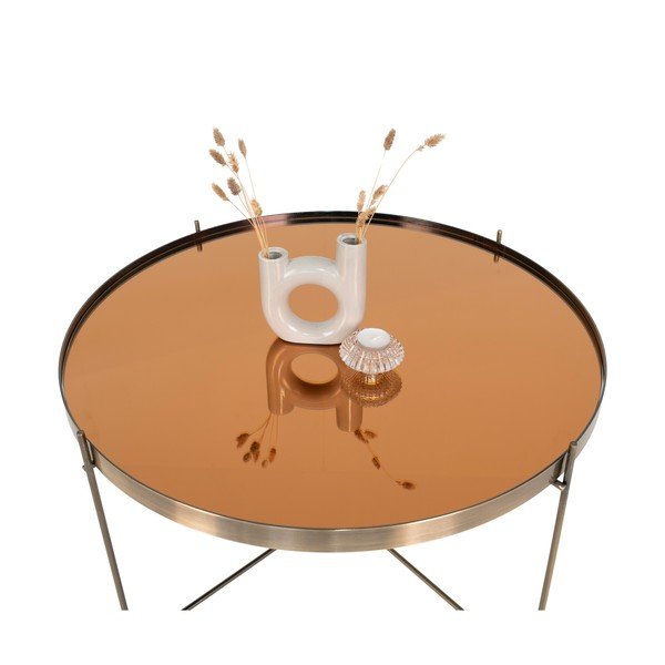 Kulatý konferenční stolek ve zlaté barvě ø 70 cm Venezia - House Nordic-image-2