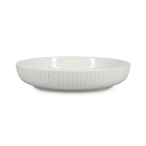 Bílý hluboký  talíř ø 22 cm Ora Gloss – Salt&Pepper