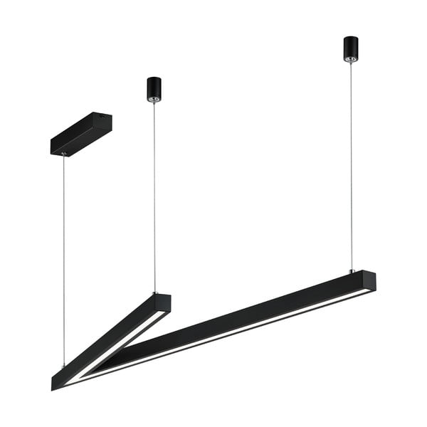 Černé LED závěsné svítidlo s hlasovým ovládáním/s ovládáním pomocí mobilní aplikace s kovovým stínidlem Cicanto – CINQUE