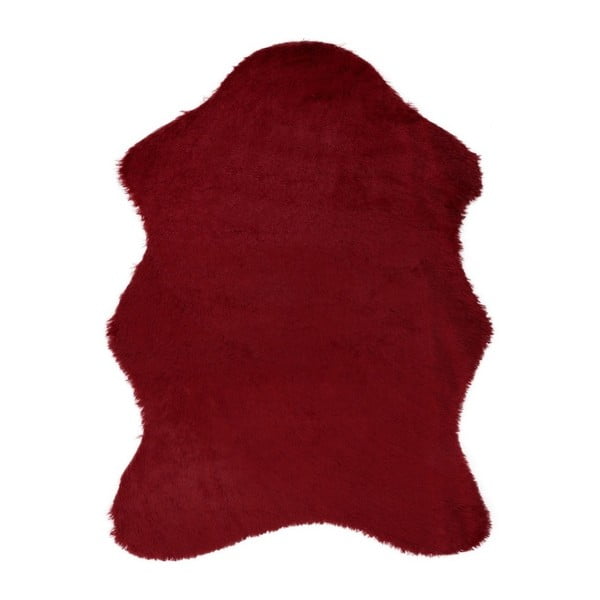 Červený koberec z umělé kožešiny Tavsantuyu Red, 80 x 105 cm